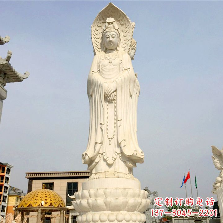 南京中领雕塑:观音三面佛像雕塑