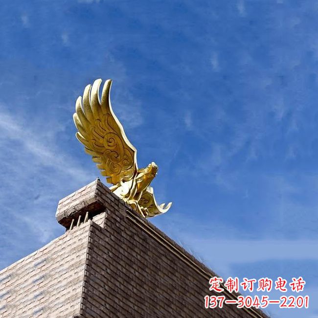 南京神兽鲲鹏动物景观铜雕