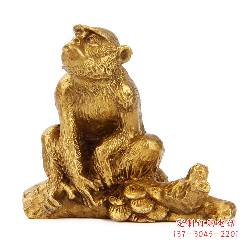 南京生肖猴-铸铜鎏金动物雕塑摆件