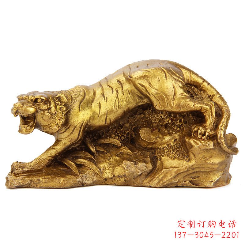 南京中领雕塑生肖铜虎鎏金摆件,是一款以生肖虎…