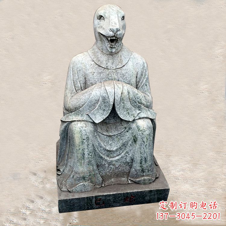 南京精美的生肖蛇兽雕塑