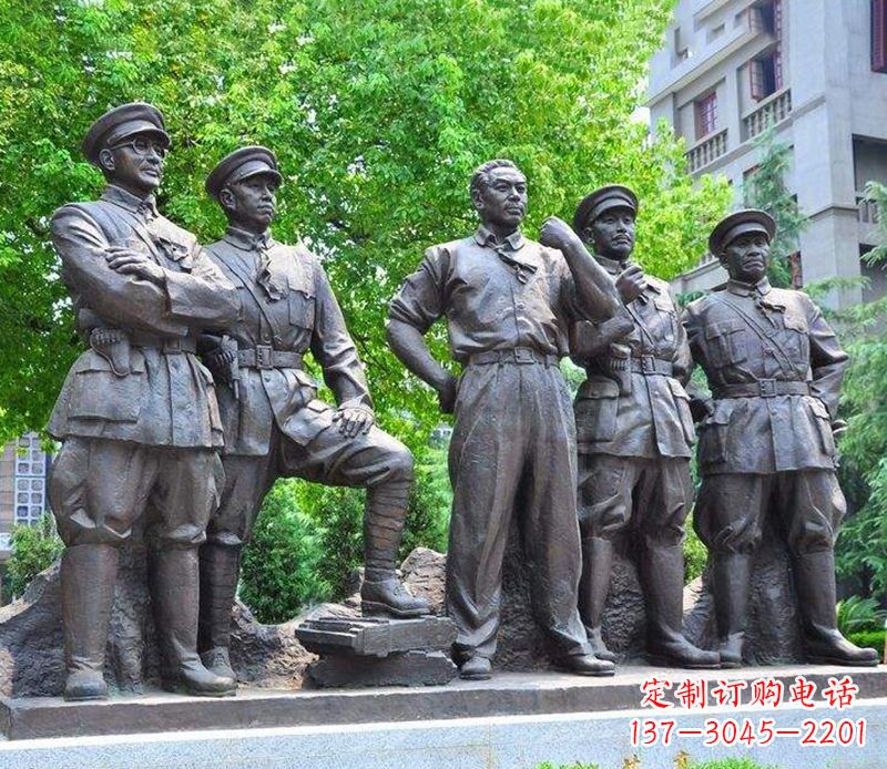 南京名人元帅铜雕,让你永久记住他们