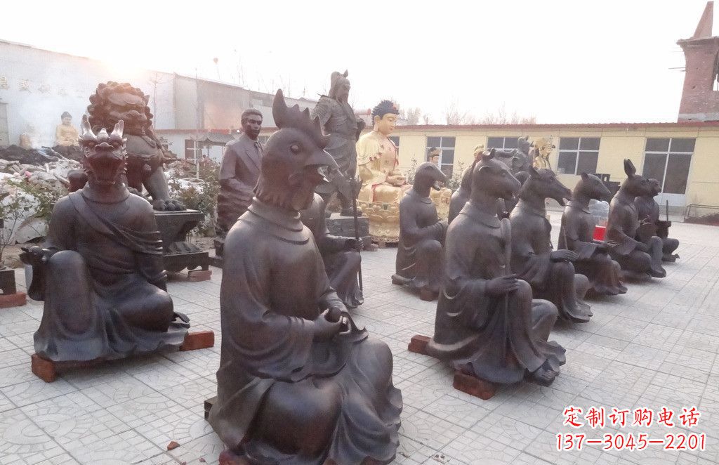 南京定制十二生肖头像铜雕