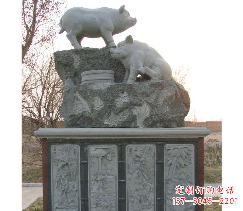 南京十二生肖猪石雕——质地原生态传承千年文化