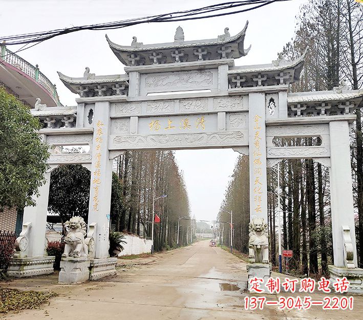 南京牌坊雕塑:定制精美的石雕作品