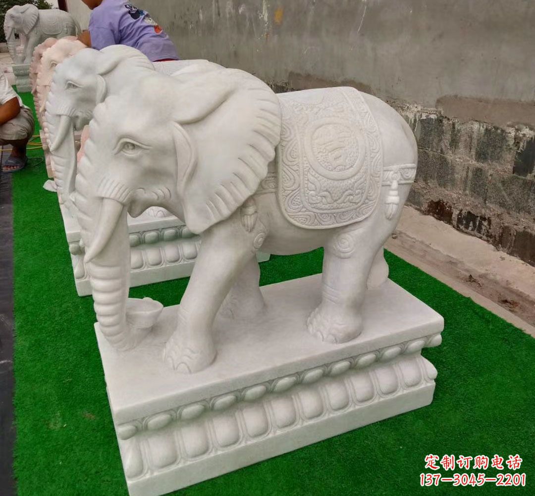 南京石雕大象雕塑
