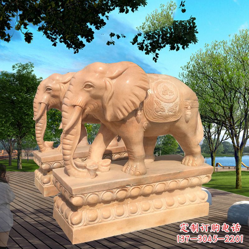 南京石雕大象塑像