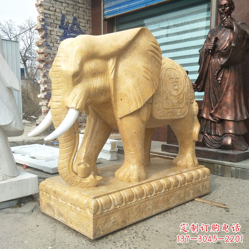 南京精美大象雕塑,为你定制宅神兽