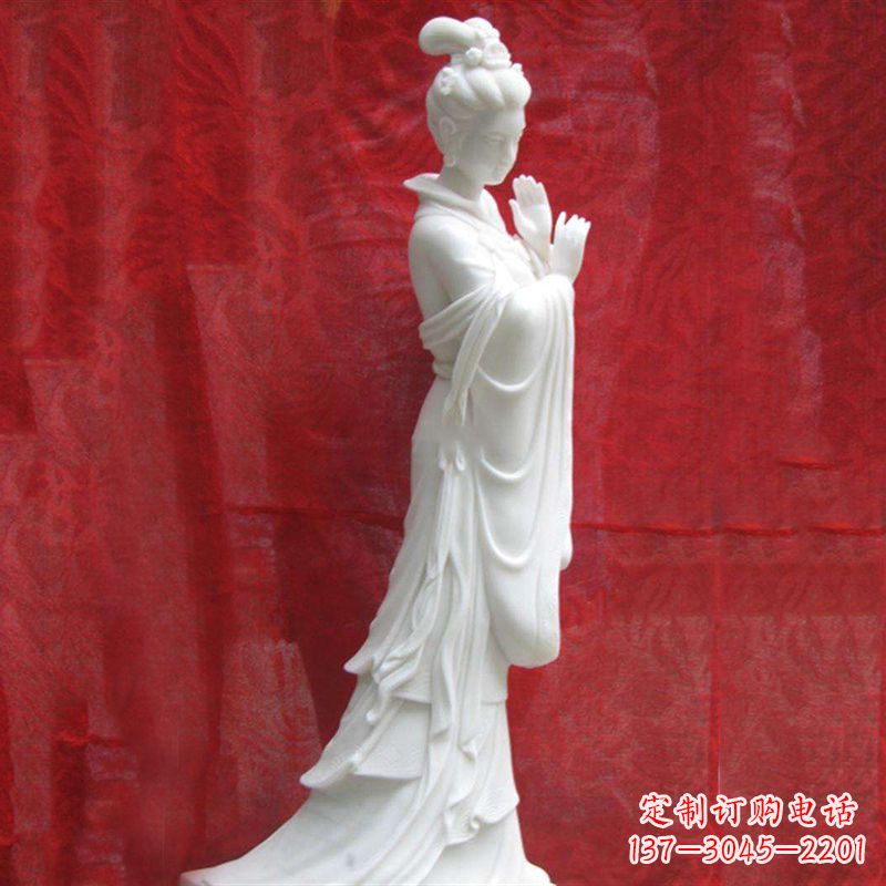 南京精美无双的汉白玉貂蝉雕塑