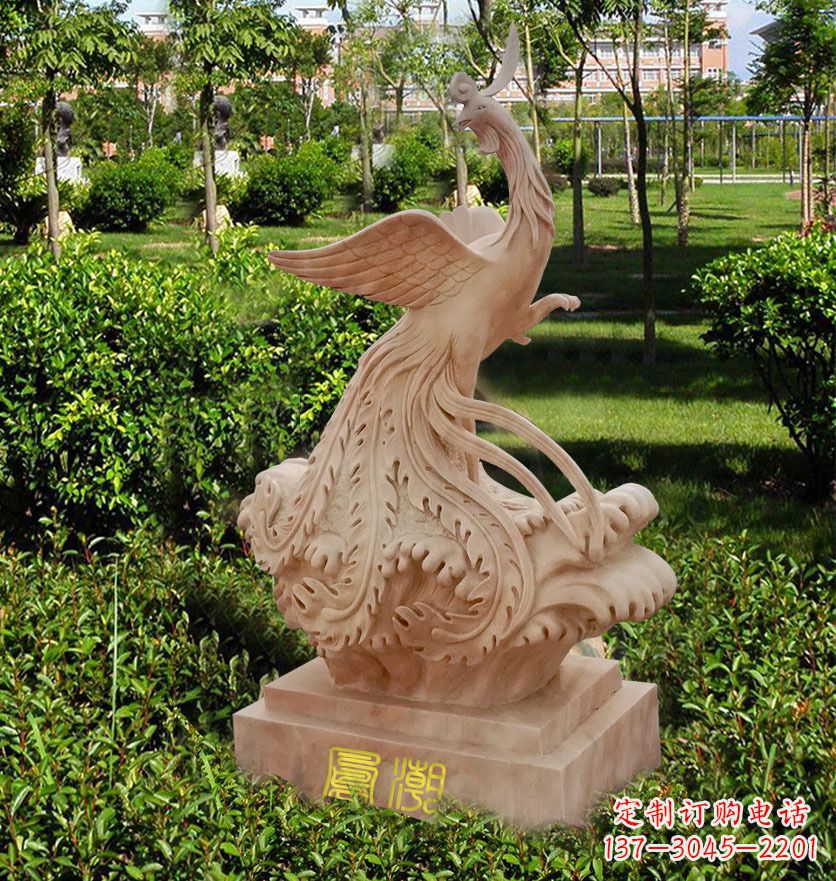 南京雕刻凤凰传递祥瑞祝福