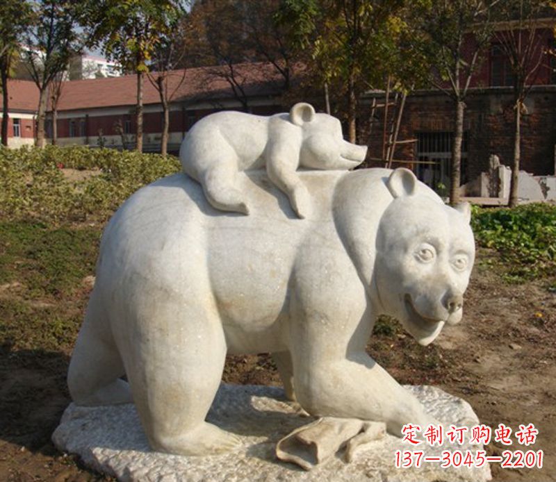 南京狗熊雕塑景观,给你一个精美园林