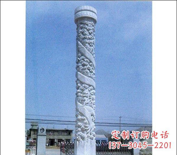 南京石雕广场龙柱