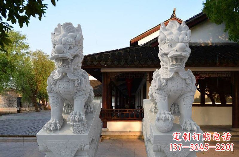 南京石雕汉白玉麒麟