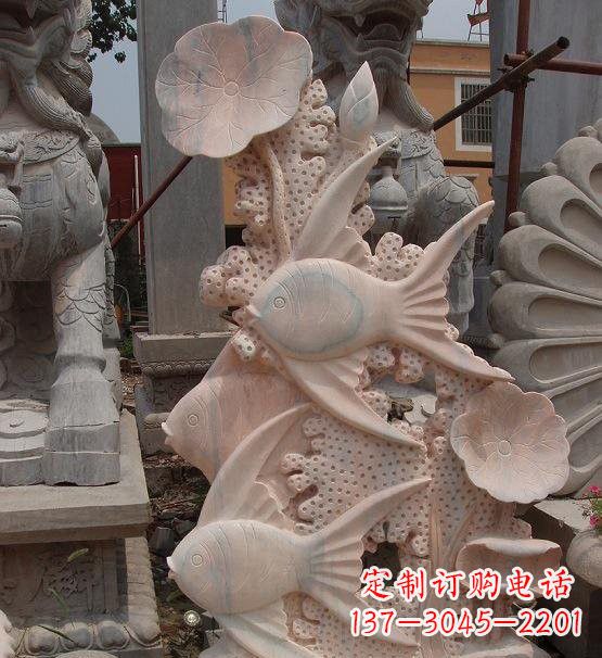 南京荷花鲤鱼雕塑,精美完美记录永恒美好