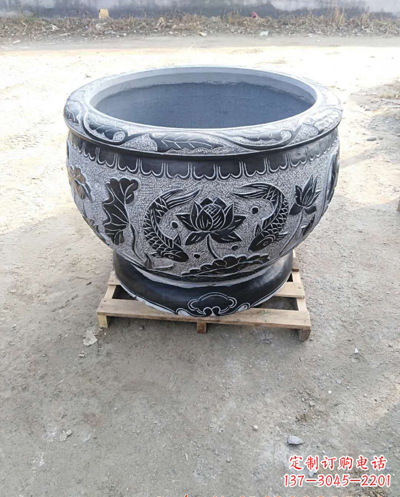 南京独特雕花盆,精美别致的家庭装饰