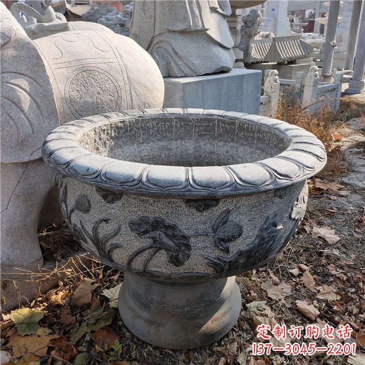 南京石雕花盆鱼缸