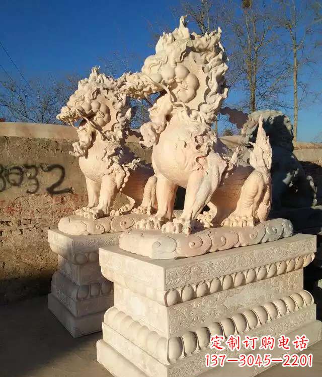 南京完美的石雕-麒麟雕塑