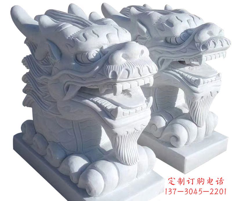 南京精致石雕龙头雕塑,打造建筑雕塑景观