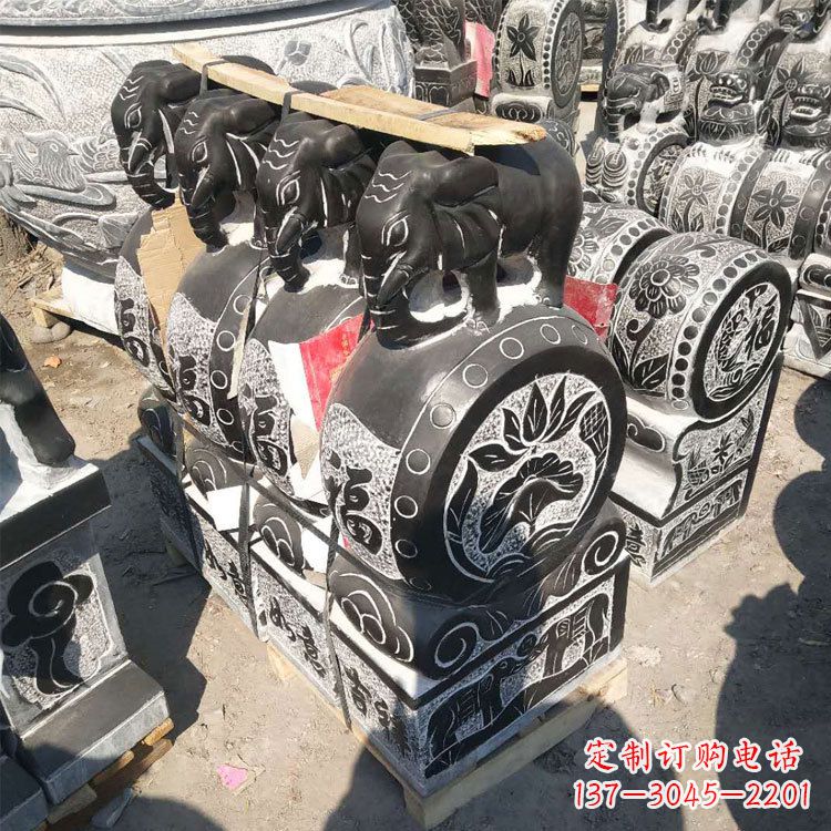南京艺术精品,凤凰雕塑门墩