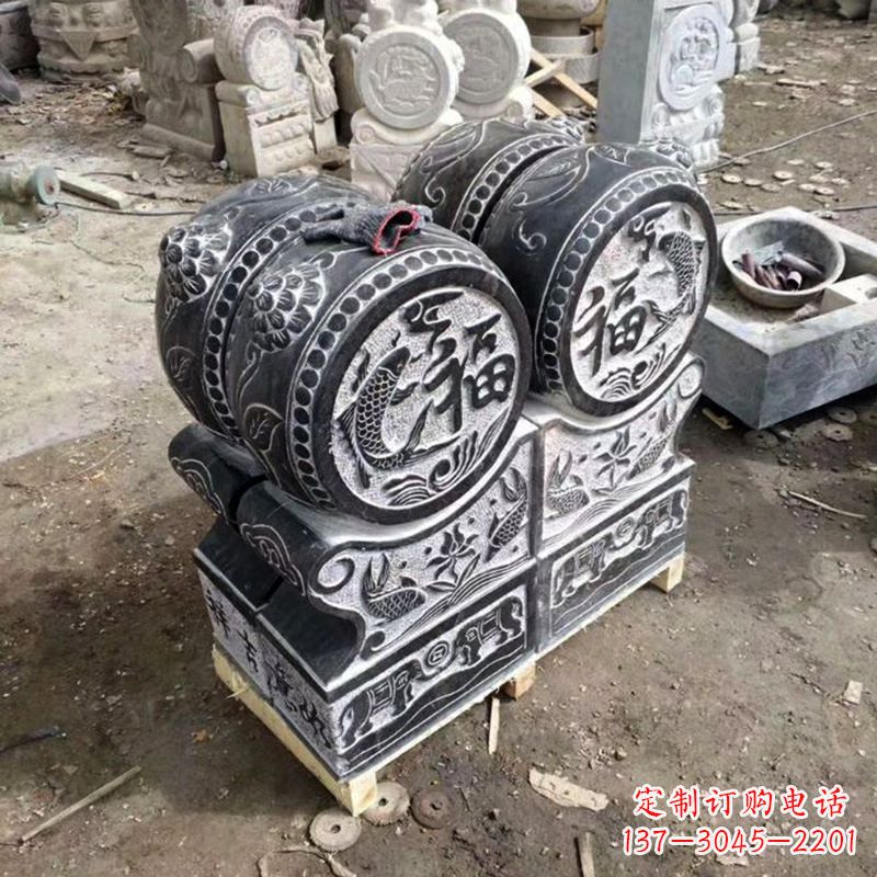 南京石雕门墩貔貅抱鼓