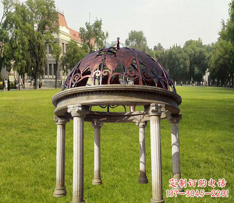 南京石雕欧式凉亭景观雕塑