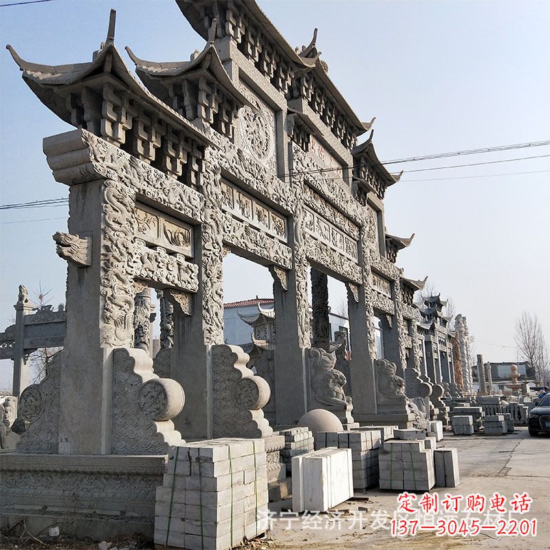 南京金雕牌坊人物铜雕塑