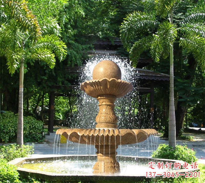 南京石雕喷泉风水球流水