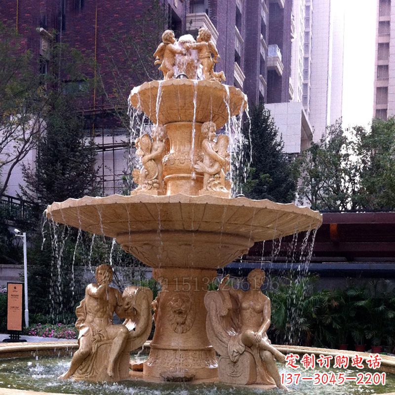 南京石雕喷泉欧式风水球
