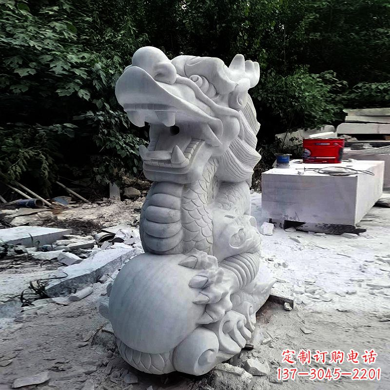 南京精美石雕龙首喷水雕塑