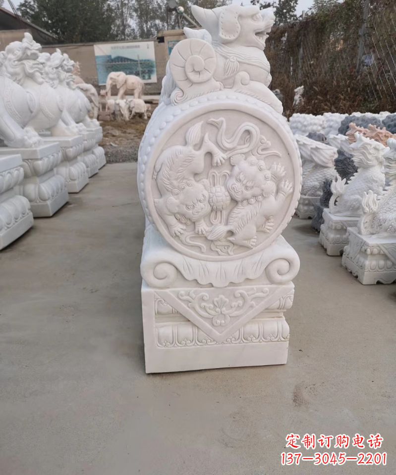 南京高级雕塑定制-门墩雕塑