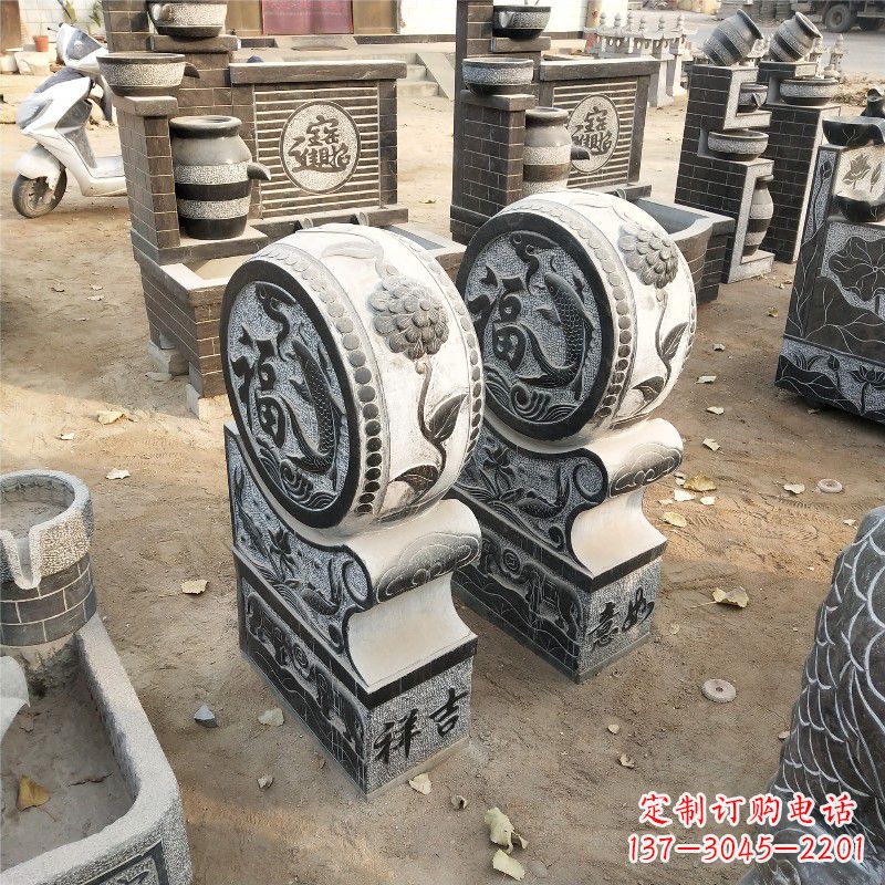 南京石雕青石门墩雕塑