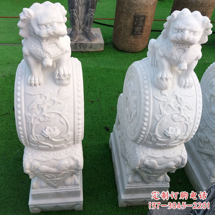 南京石雕青石貔貅门墩雕塑