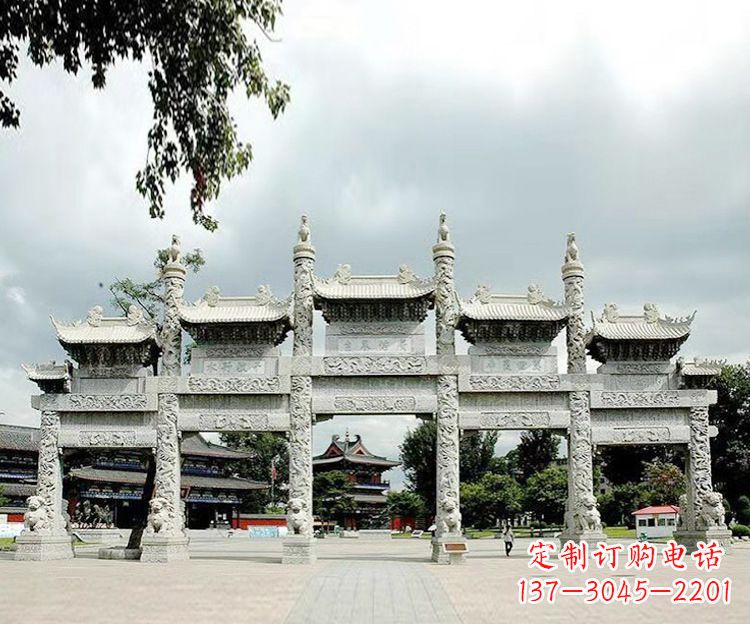 南京石雕五门牌坊