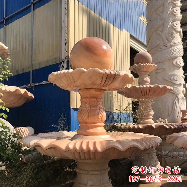 南京石雕五福临门风水球