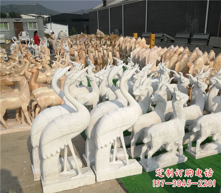 南京石雕仙鹤雕塑