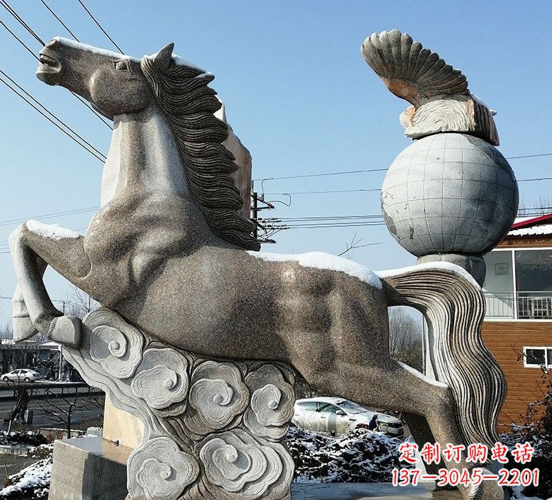 南京石雕祥云奔马