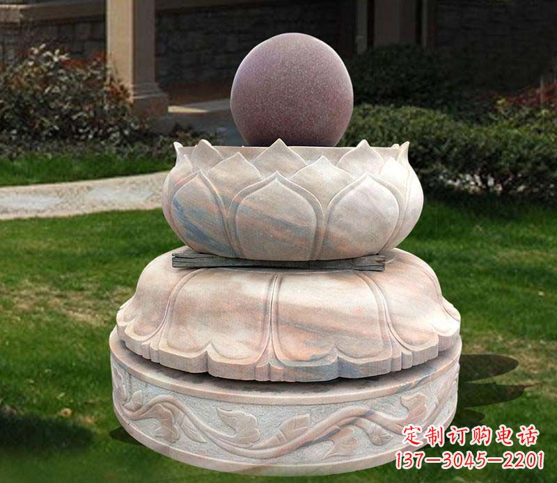 南京石雕小区风水球雕塑