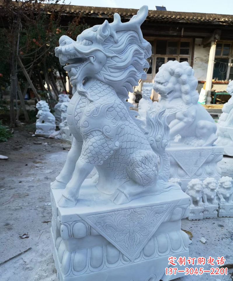 南京石雕镇宅麒麟动物雕塑