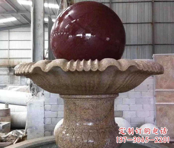 南京石来运转小型风水球喷泉石雕 (2)