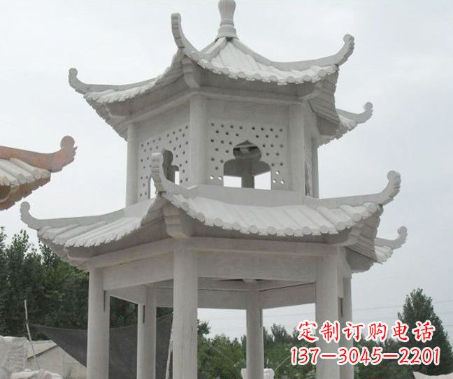 南京双层大理石凉亭石雕