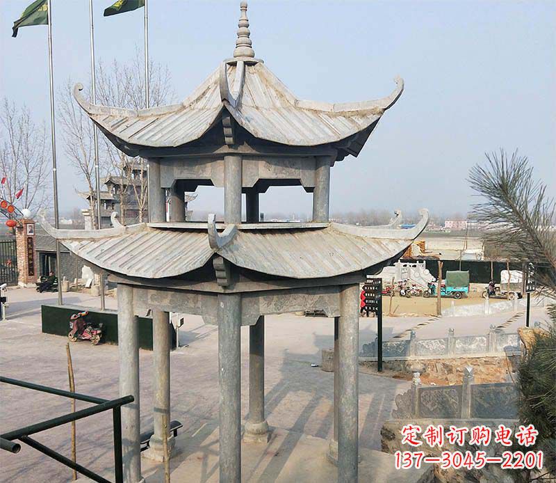 南京双层户外凉亭石雕