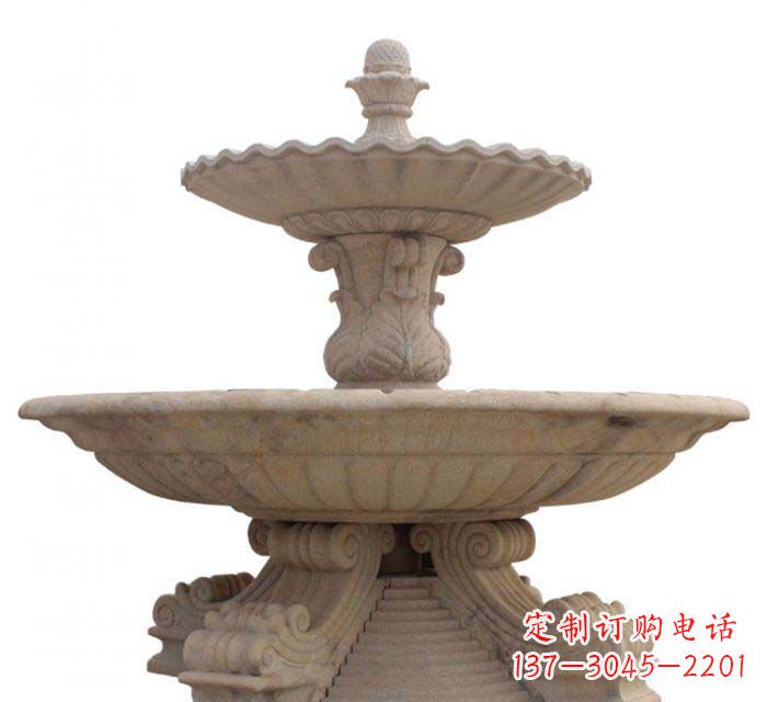 南京双层喷泉公园石雕