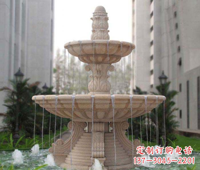 南京双层喷泉小区石雕