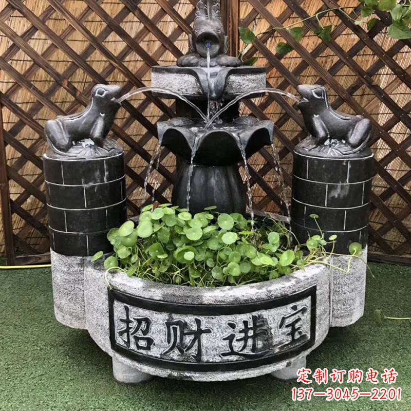 南京双层喷泉石雕