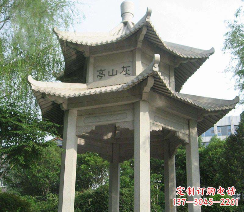 南京双层石凉亭石雕