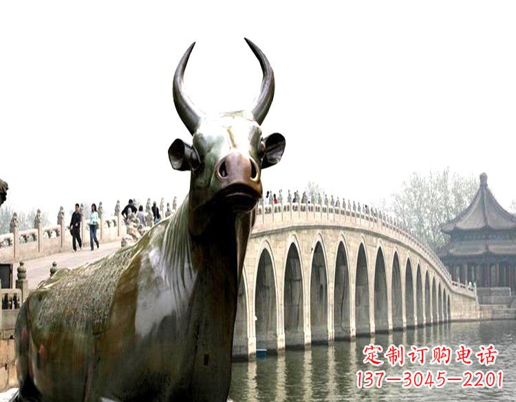 南京水牛铜雕景观