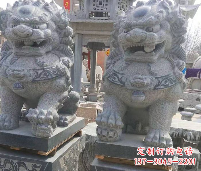 南京寺庙景观仿古石狮子 (3)