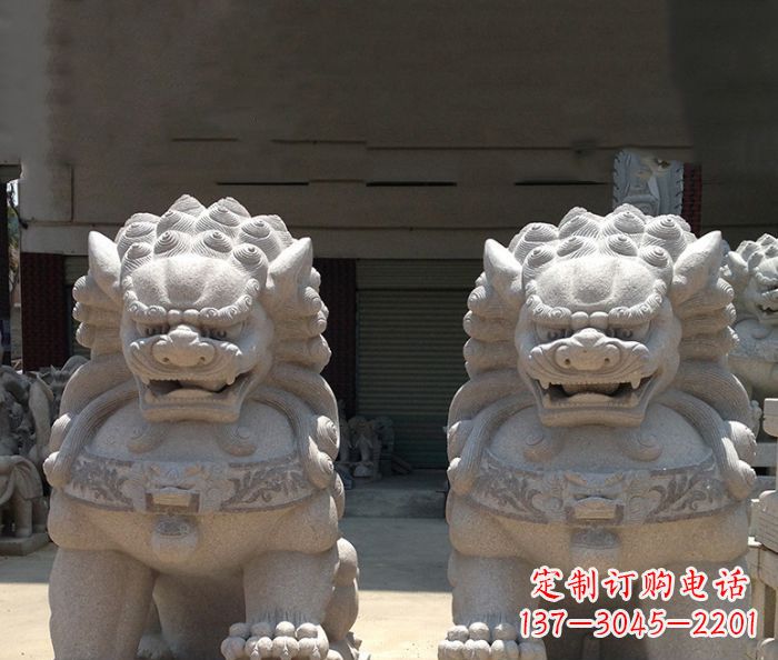 南京寺庙景观仿古镇宅石狮子