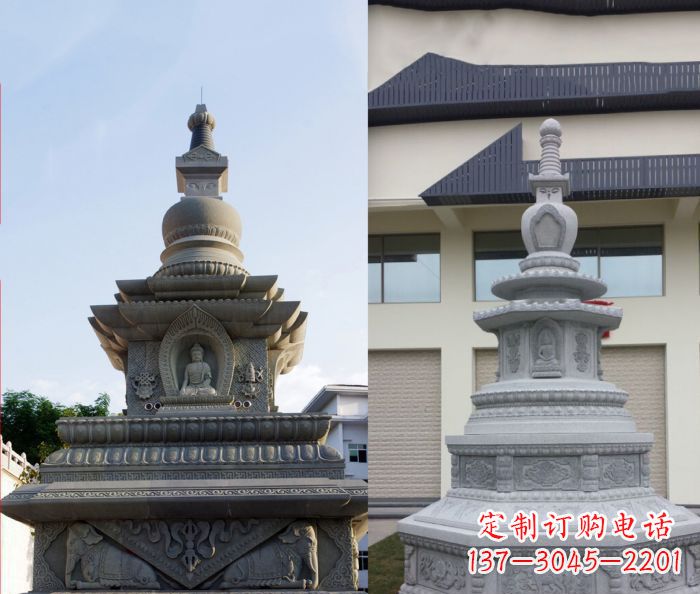 南京寺庙景观舍利塔石雕 (3)