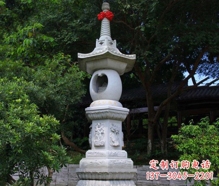 南京寺庙景观舍利塔石雕 (2)